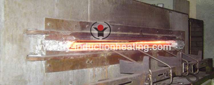 Slab induction heating furnace