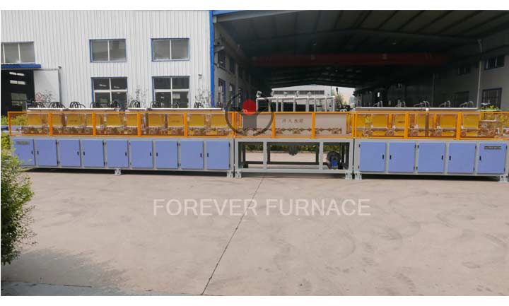 Long bar quenching and tempering furnace, induction heating furnace