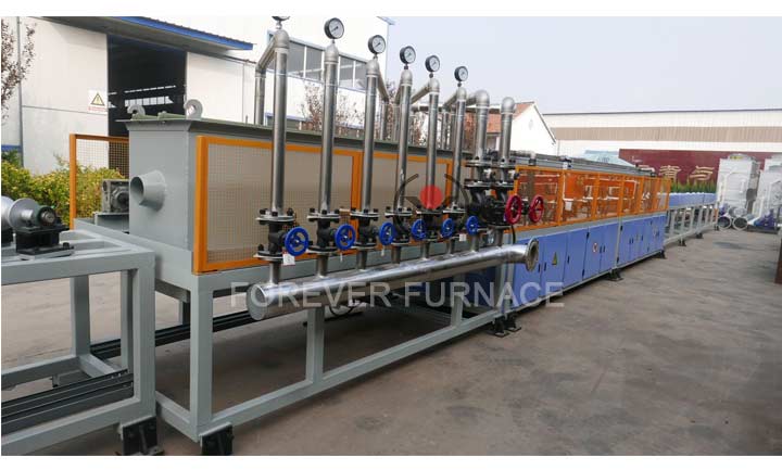 Round steel bar hardening and tempering heat treatment line