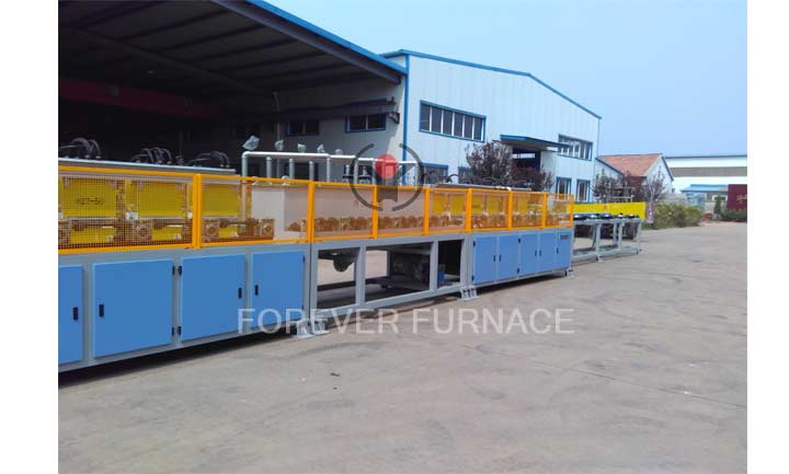 Steel bar hardening and tempering process production line