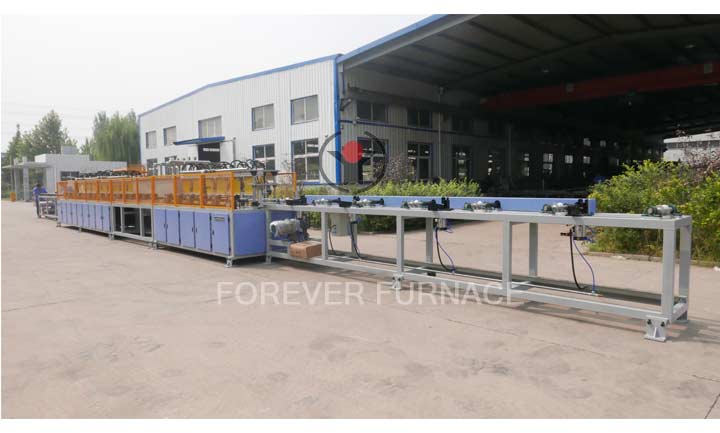 Steel long bar heat treatment heating furnace