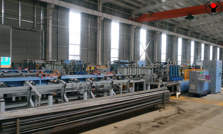 Square steel pipe induction heat treatment line